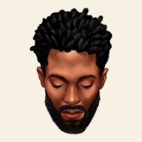 Bearded Black Man Portrait Vintage Tee | Teevron
