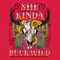 She Kinda Buck Wild With Bull Skull Premium Hoodie | Teevron