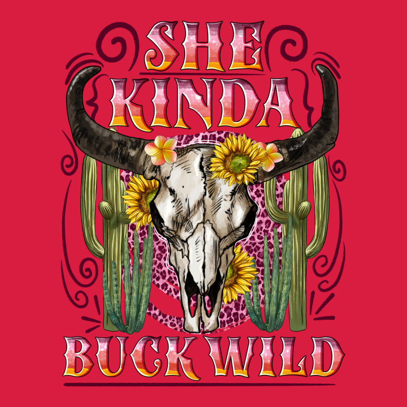 She Kinda Buck Wild With Bull Skull Premium Hoodie by NancyCooperArtShop | Teevron