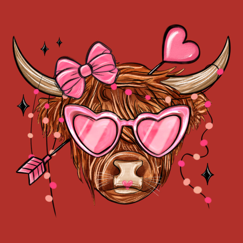 Valentines Day Long Haired Cow Premium Hoodie by MaliasSmallBusiness | Teevron