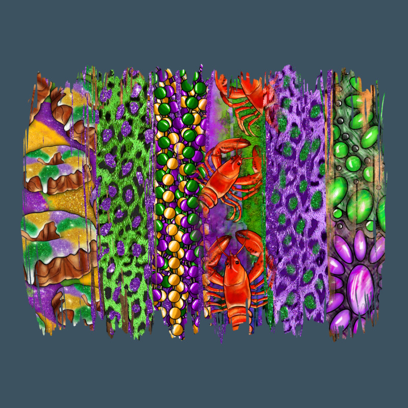 Mardi Gras Brush Strokes King Cake And Craw Fish Urban Heavy Tee by RanaPortraitStore | Teevron