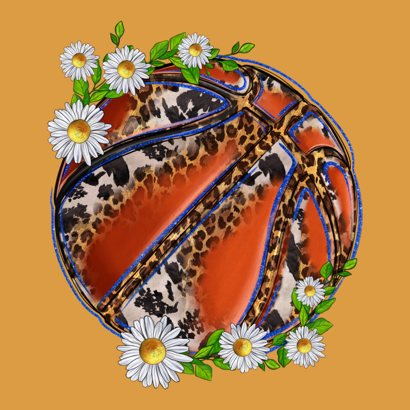 Basketball With Patterns And Daisies Urban Heavy Tee by texasbilliewilder | Teevron