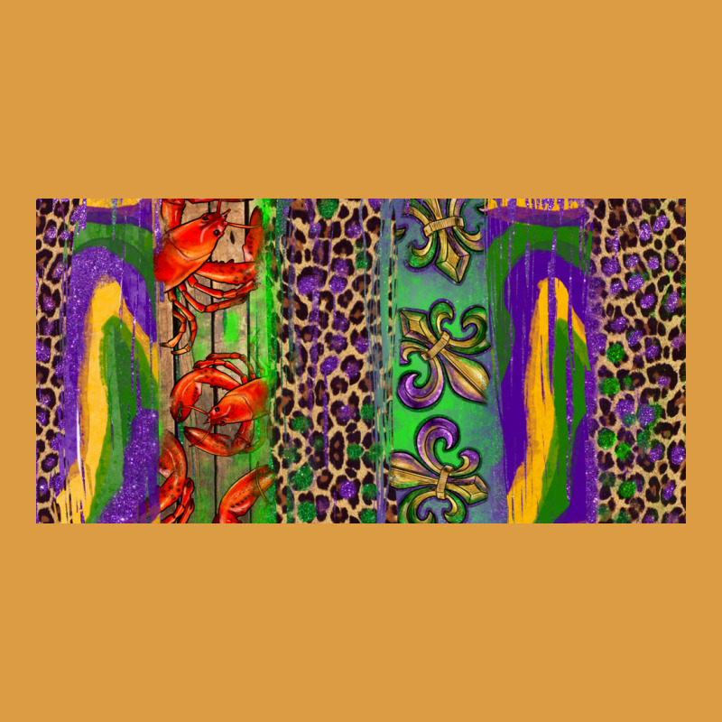 Mardi Gras Brushstrokes Crawfish Fleur De Lis Urban Heavy Tee by RanaPortraitStore | Teevron