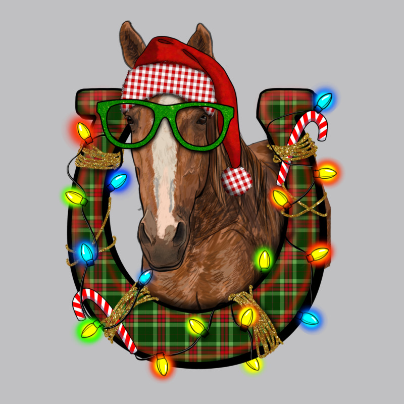 Christmas Horseshoe With Horse Long Sleeve Tee by RanaPortraitStore | Teevron