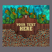 Preview Custom Cactus And Sunflowers Leopard Turquoise Premium Sweatshirt | Teevron