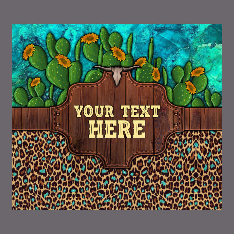 Preview Custom Cactus And Sunflowers Leopard Turquoise Premium Sweatshirt by Artiststas | Teevron