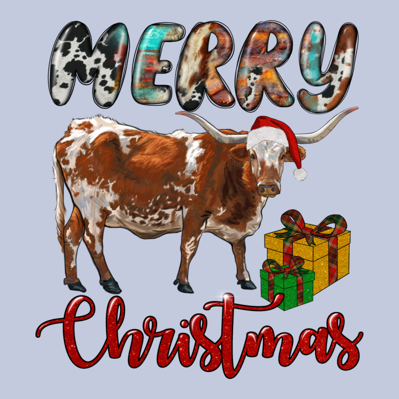 Texas Longhorn Merry Christmas Long Sleeve Tee by RanaPortraitStore | Teevron