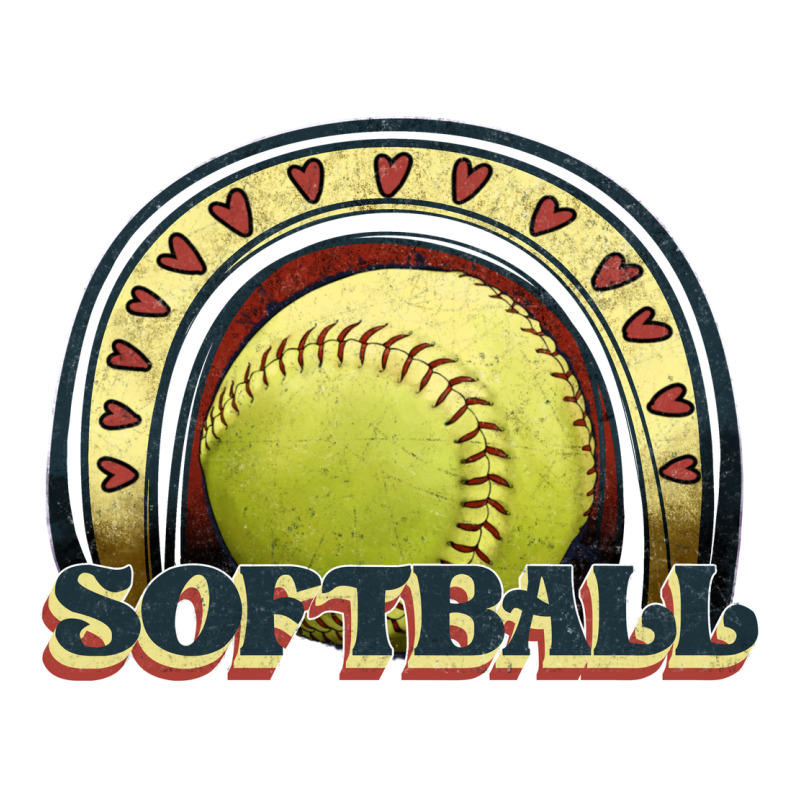 Softball Rainbow Heavyweight Hoodie by JahusDesignShop | Teevron
