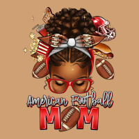 American Football Mom Red And Silver Afro Messy Bu Vintage Tee | Teevron