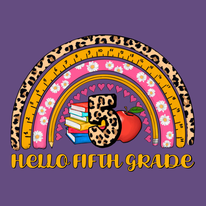 Back To School Rainbow Hello Fifth Grade Vintage Hoodie by AdoDesignShop | Teevron
