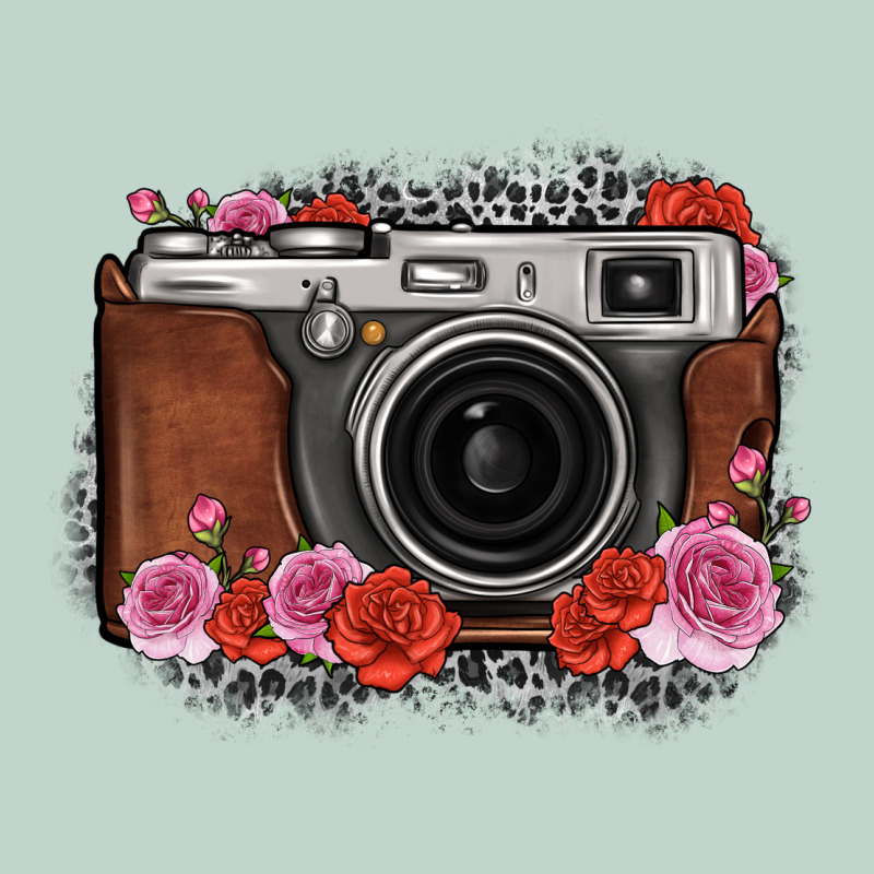 Rose Grey Leopard Vintage Camera Zipper Hoodie by FaDigitalArtStudio | Teevron