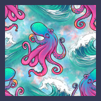 Ocean Waves Octopus Seamless Pattern Heavyweight Hoodie | Teevron