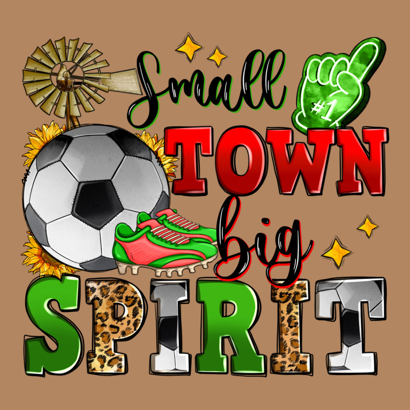 Small Town Big Spirit Soccer Long Sleeve Tee by Zillion Design Studio | Teevron
