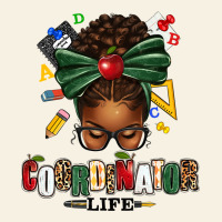 Educational Coordinator Life Afro Messy Bun Vintage Tee | Teevron