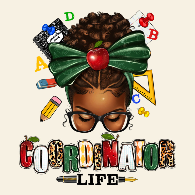 Educational Coordinator Life Afro Messy Bun Vintage Tee by texasbilliewilder | Teevron