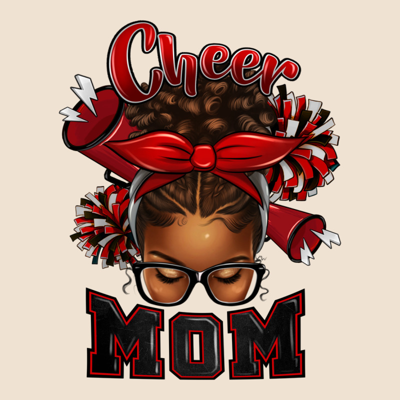 Cheer Mom Afro Messy Bun Urban Heavy Tee by texasbilliewilder | Teevron