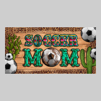 Soccer Mom With Ball And Cactus And Serape Licanse Plate Premium Sweatshirt | Teevron