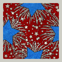 Glitter 4th Of July Seamless Pattern Heavyweight Hoodie | Teevron