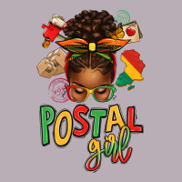 Juneteenth Afro Messy Bun Postal Girl Vintage Tee | Teevron
