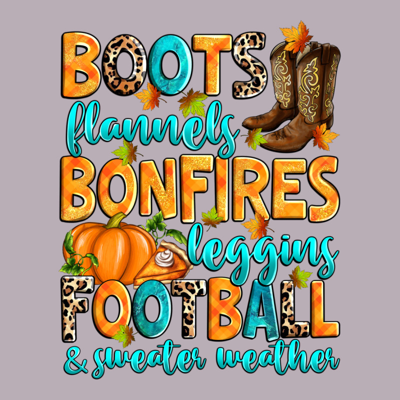 Boots Flannels Bonfires Leggins American Football Vintage Tee by RanaPortraitStore | Teevron
