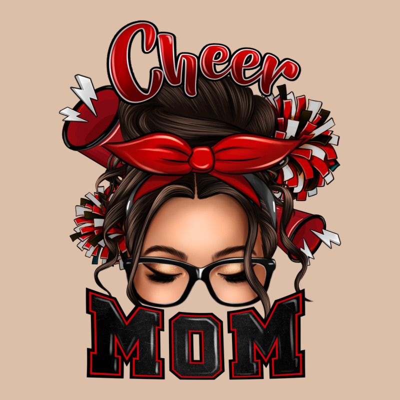 Cheer Mom Messy Bun Urban Heavy Tee by texasbilliewilder | Teevron
