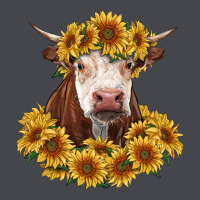 Hereford Cow With Sunflowers Long Sleeve Tee | Teevron