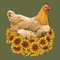 Chicken With Sunflowers Long Sleeve Tee | Teevron