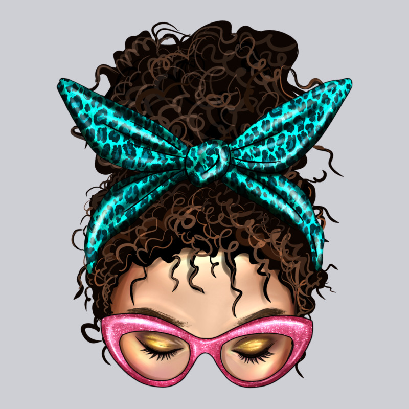Messy Curly Bun Mom With Leopard Bandana Urban Hoodie by BundleAndBundleShop | Teevron