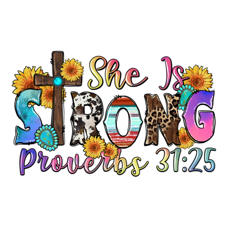 She Is Strong Proverbs 31 25 Urban Heavy Tee by Zillion Design Studio | Teevron