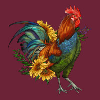 Rooster With Sunflowers Long Sleeve Tee | Teevron
