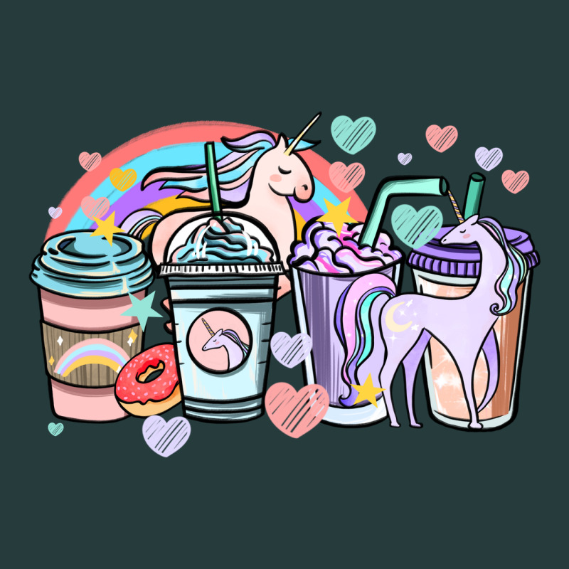 Unicorn Coffee Cups Premium Hoodie by NancyCooperArtShop | Teevron