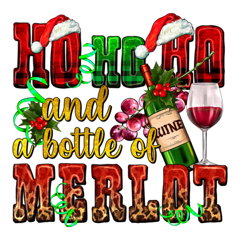 Ho Ho Ho And A Bottle Of Merlot Heavyweight Hoodie by AdoDesignShop | Teevron