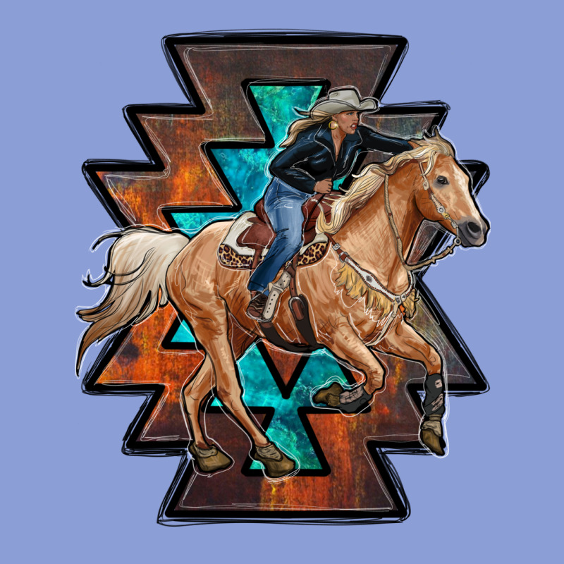 Cowgirl With Aztec Long Sleeve Tee by RanaPortraitStore | Teevron