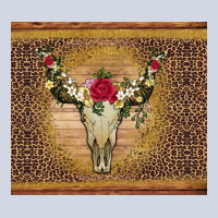 Bull Skull Flowers Glitter And Leopard Premium Sweatshirt | Teevron