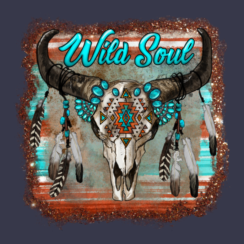 Wild Soul Boho Skull With Background Long Sleeve Tee by RanaPortraitStore | Teevron
