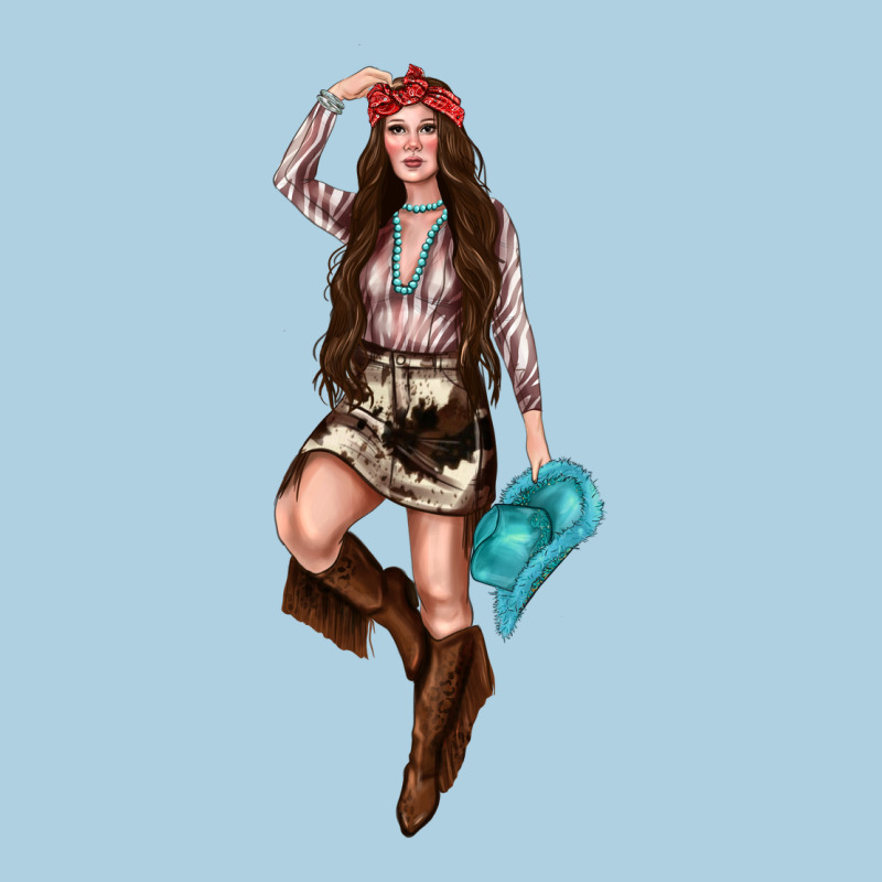Western Cowgirl Premium Hoodie by NancyCooperArtShop | Teevron