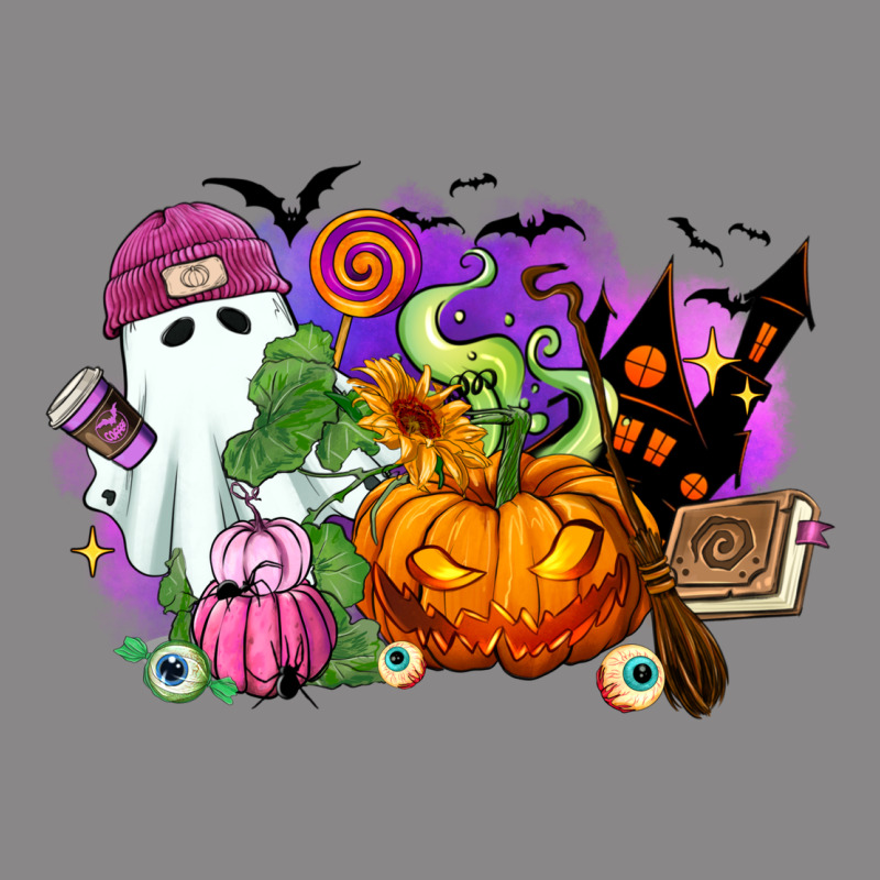 Halloween Ghost And Jack O Lantern Vintage Tee by RanaPortraitStore | Teevron