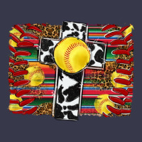 Softball Cross Serape Leopard Background Long Sleeve Tee | Teevron