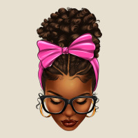 Afro Messy Bun Pink Bow Urban Heavy Tee | Teevron