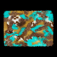 Western Turquoise Leopard And Cowhide Background Premium Sweatshirt | Teevron