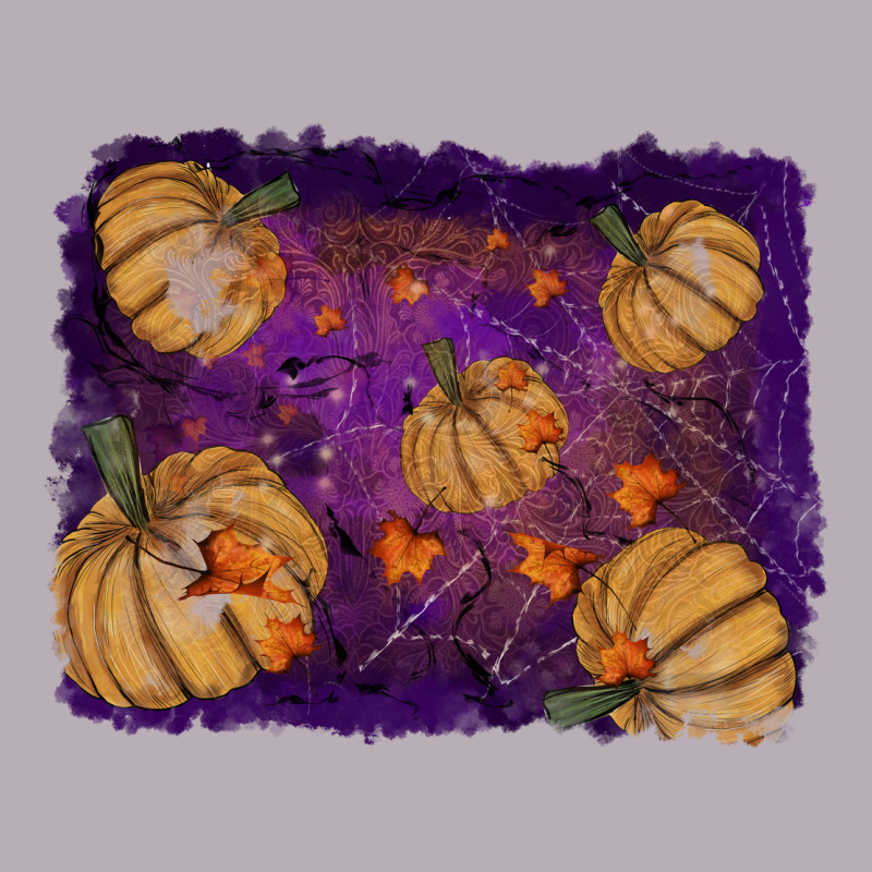 Halloween Pumpkin Cobweb Background Vintage Tee by RanaPortraitStore | Teevron