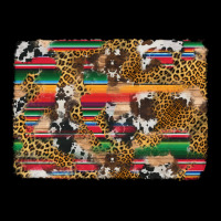Western Serape Cowhide And Leopard Background Premium Sweatshirt | Teevron