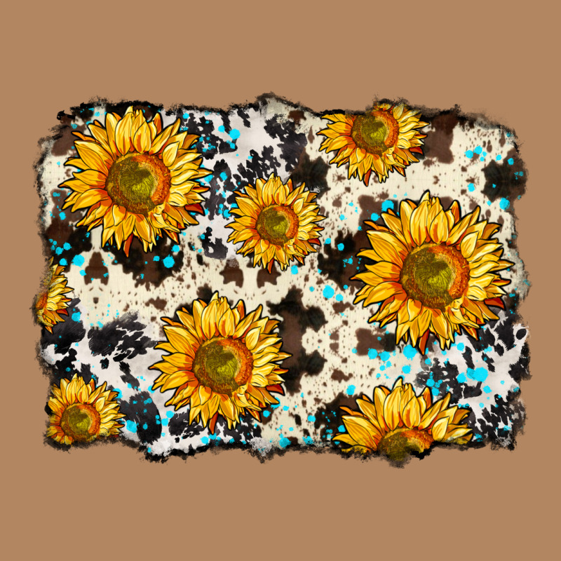 Cowhide Sunflower Pattern Long Sleeve Tee by Zillion Design Studio | Teevron