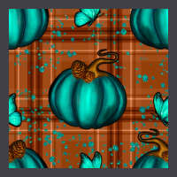 Turquoise Pumpkin Plaid Seamless Pattern Heavyweight Hoodie | Teevron