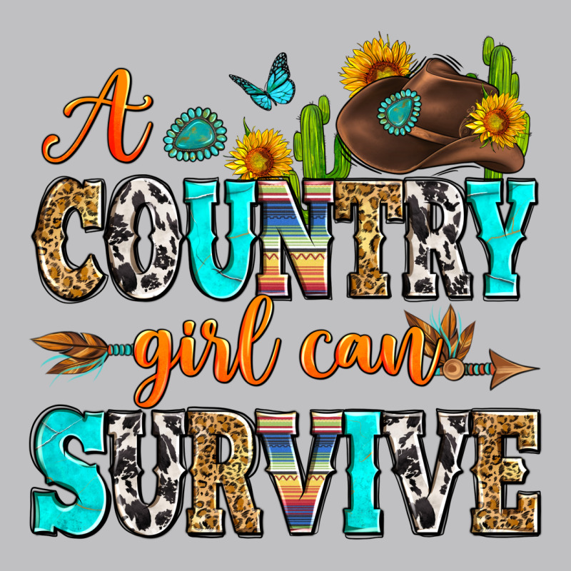 A Country Girl Can Survive Long Sleeve Tee by Zillion Design Studio | Teevron