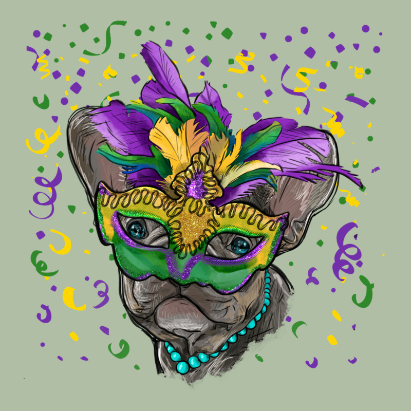Mardi Gras Mask French Bulldog Urban Heavy Tee by RanaPortraitStore | Teevron