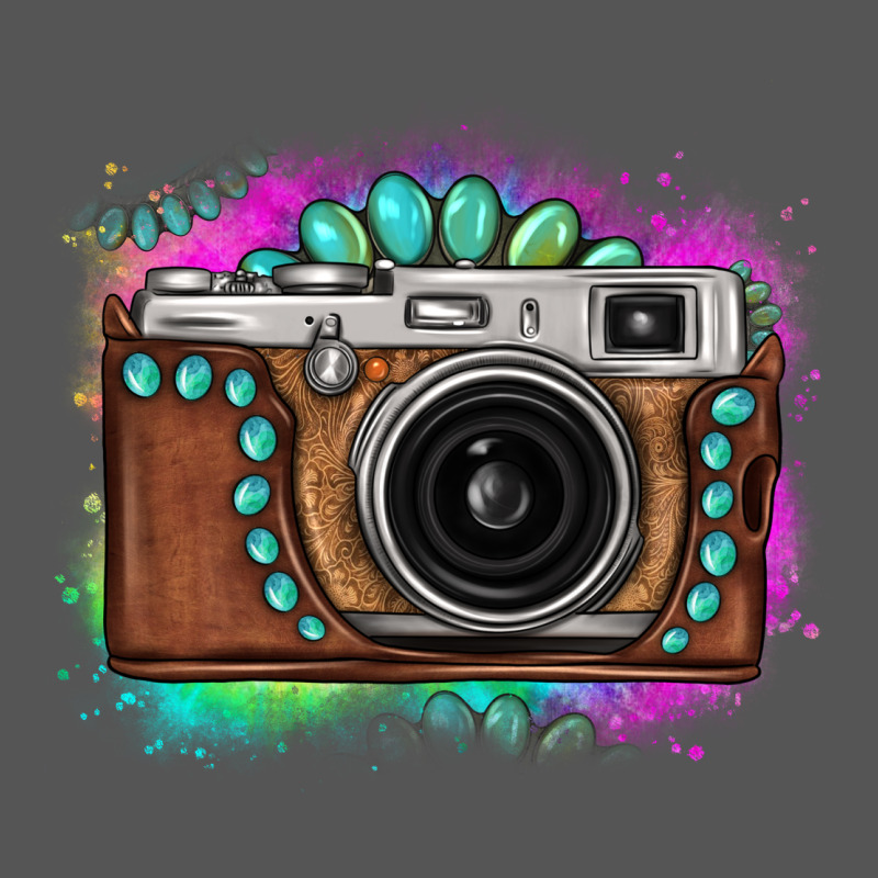 Tie Dye Gemstone Vintage Camera Zipper Hoodie by FaDigitalArtStudio | Teevron