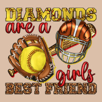 Diamonds Are A Girls Best Friend Softball Urban Heavy Tee | Teevron