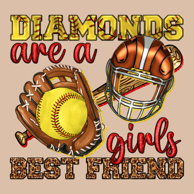 Diamonds Are A Girls Best Friend Softball Urban Heavy Tee by texasbilliewilder | Teevron