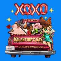 Valentine's Day Truck Farm Animals Cupid Xoxo Zipper Hoodie | Teevron